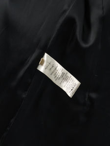 Celine 100% wool coat with removable fur - black