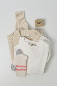 GS05 Stripe Socks - Nature/Peach